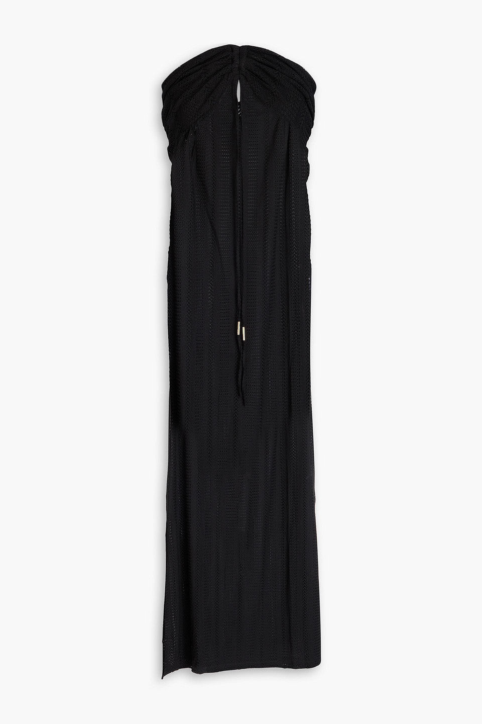 Melissa Odabash Mila Cutout Crochet-knit Halterneck Maxi Dress In Black