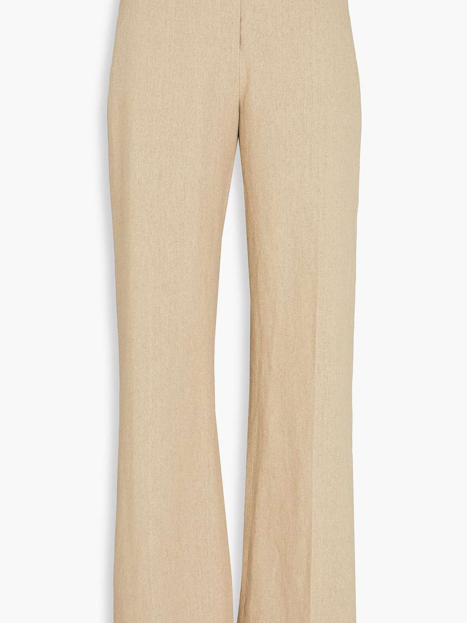 linen-canvas flared pants