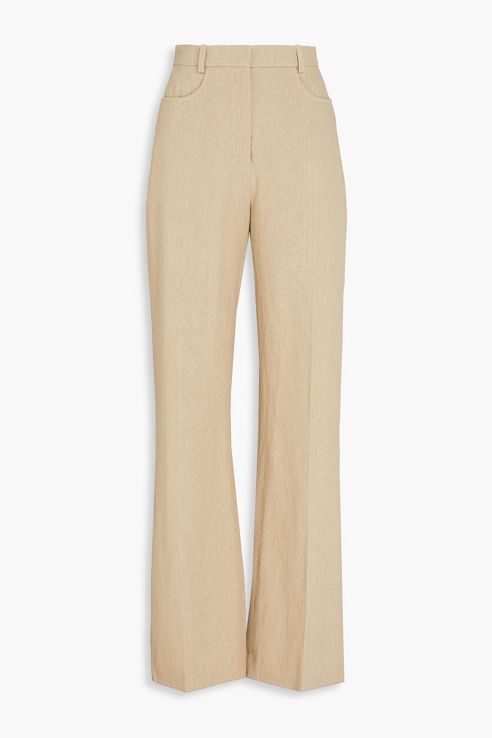 Jacquemus Linen-canvas Flared Pants In Beige