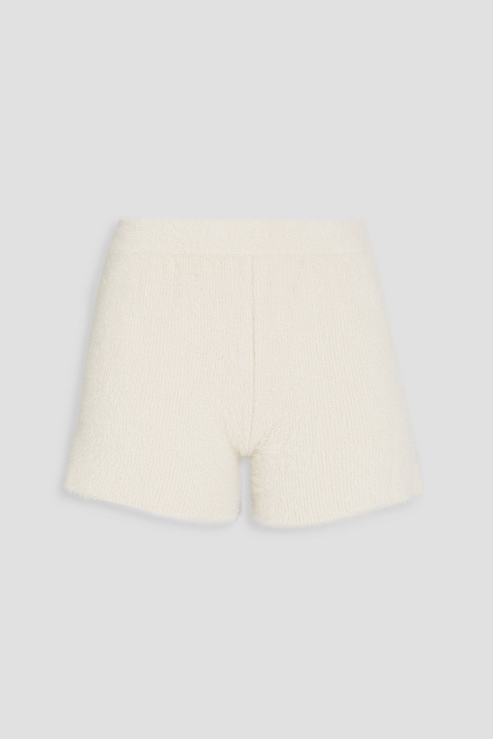 Jacquemus Neve Brushed Knitted Shorts In Off-white