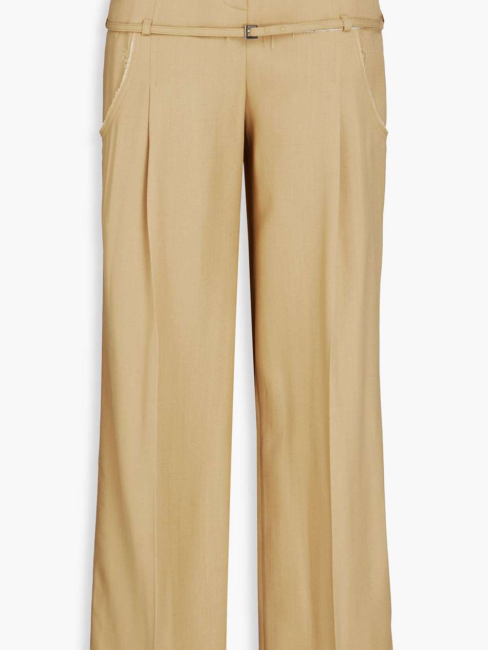 criollo belted canvas wide-leg pants
