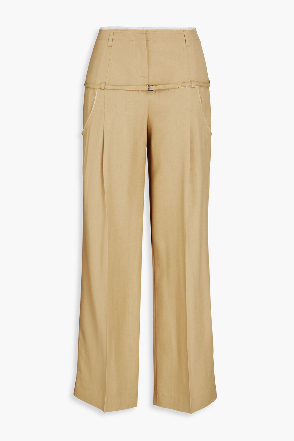 Criollo belted canvas wide-leg pants