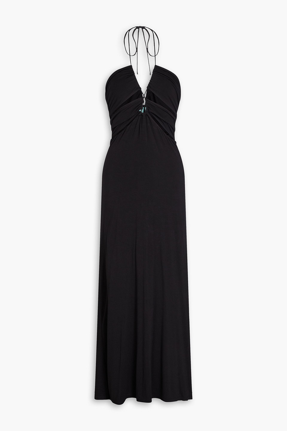 Melissa Odabash Giana Cutout Jersey Halterneck Maxi Dress In Black