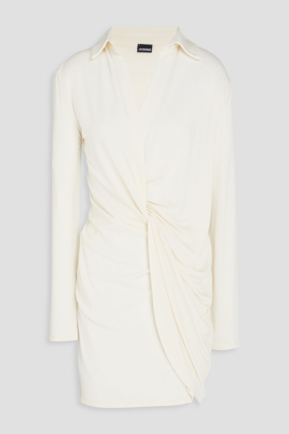 Jacquemus Off-white Le Chouchou 'la Robe Bahia Jersey' Minidress In Ivory