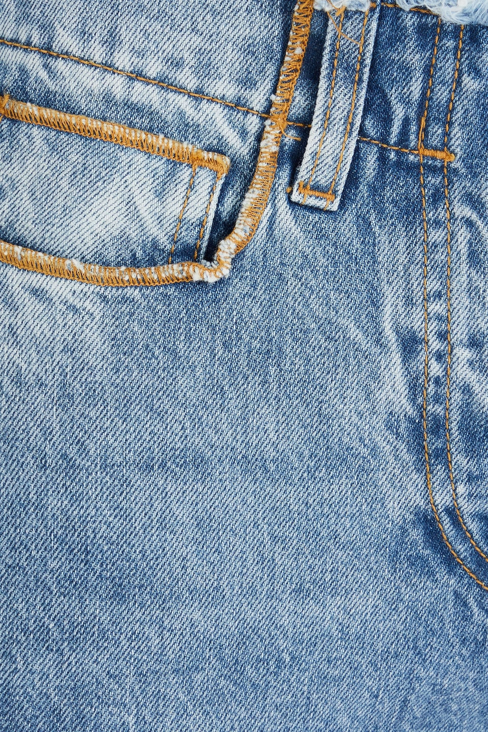 Jacquemus Le De Nimes Linon Frayed High-rise Kick-flare Jeans In Mid Denim