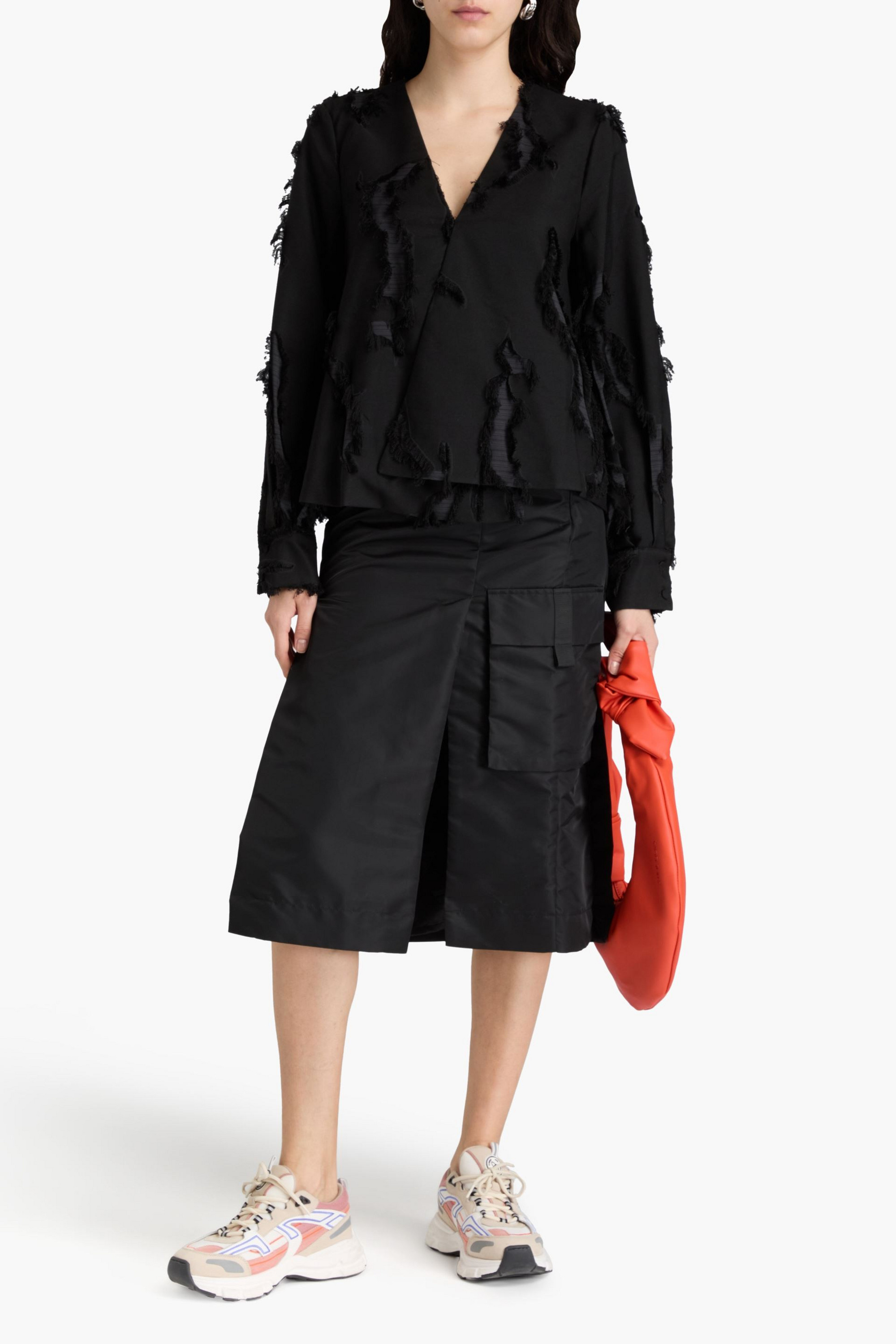 Stine Goya Wrap-effect fil coupé top