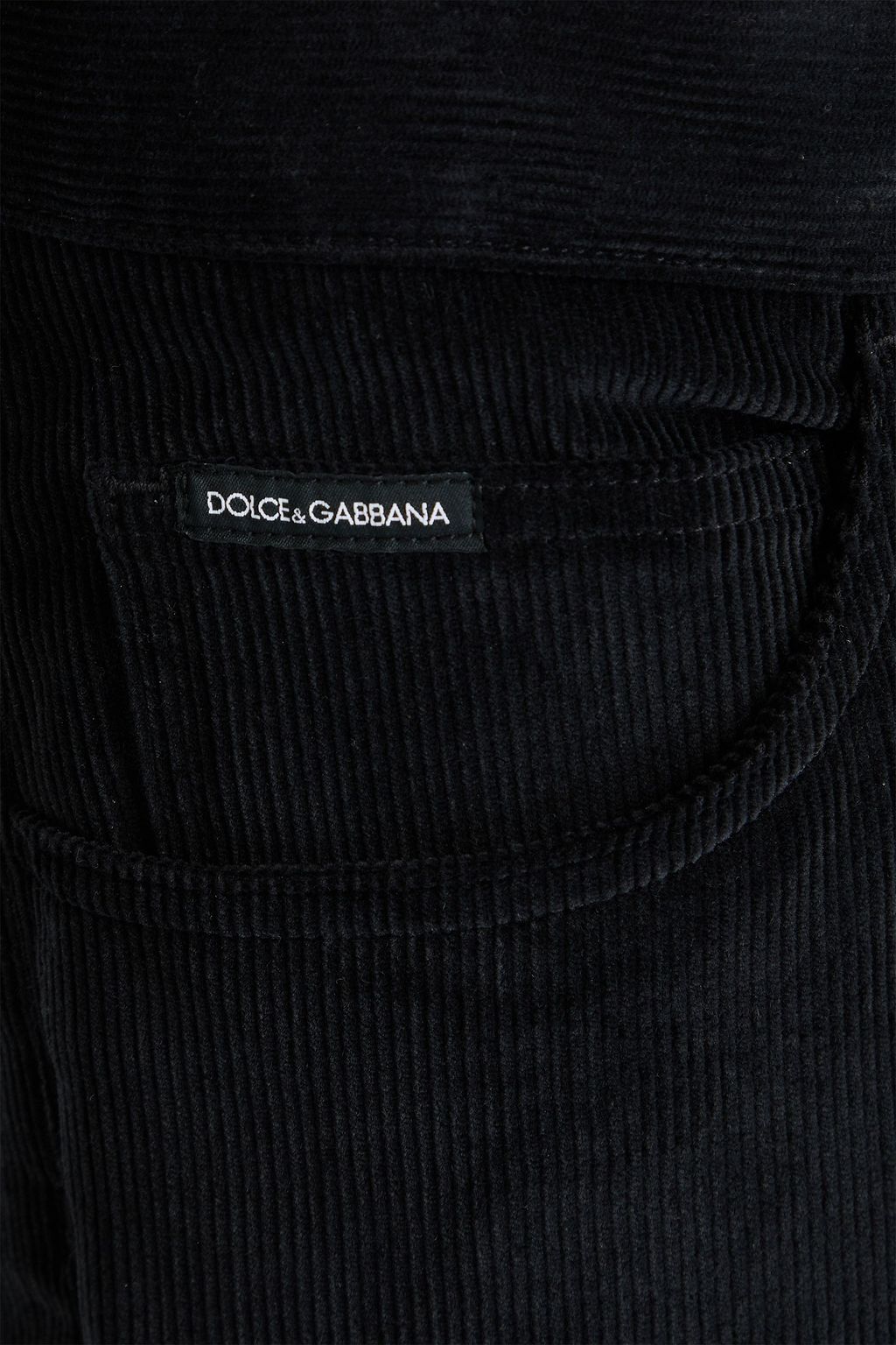 DOLCE&GABBANA بنطلون من قماش كوردروي القطني بقصة ضيقة