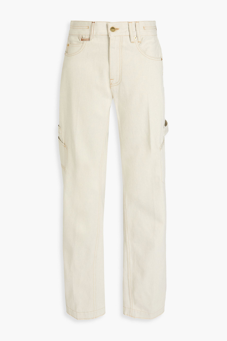 Jacquemus High-rise Cargo Jeans In Off-white
