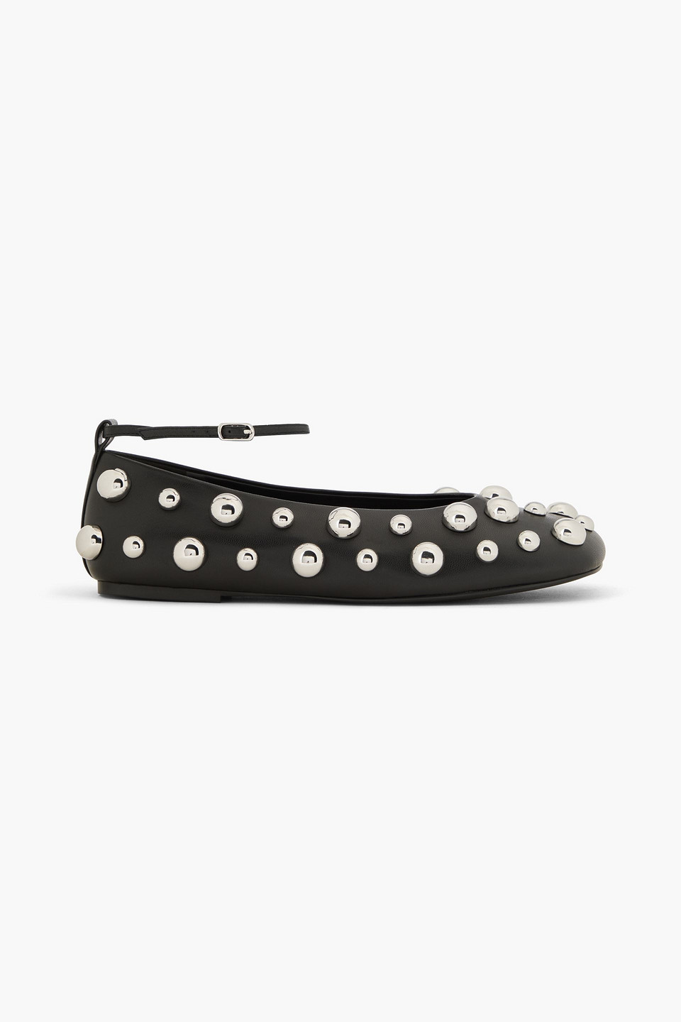 Stine Goya Studded Leather Ballet Flats In Black