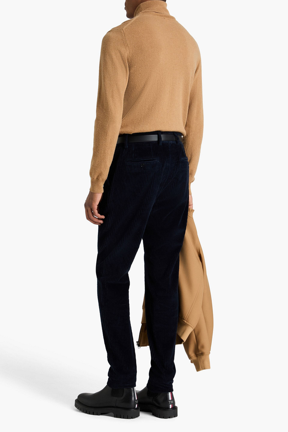 DOLCE & GABBANA TAPERED COTTON-CORDUROY PANTS