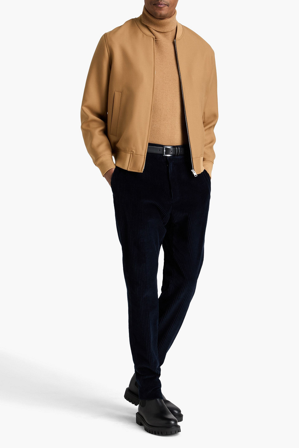 DOLCE & GABBANA TAPERED COTTON-CORDUROY PANTS