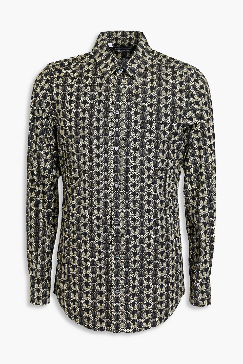DOLCE & GABBANA PRINTED COTTON-POPLIN SHIRT