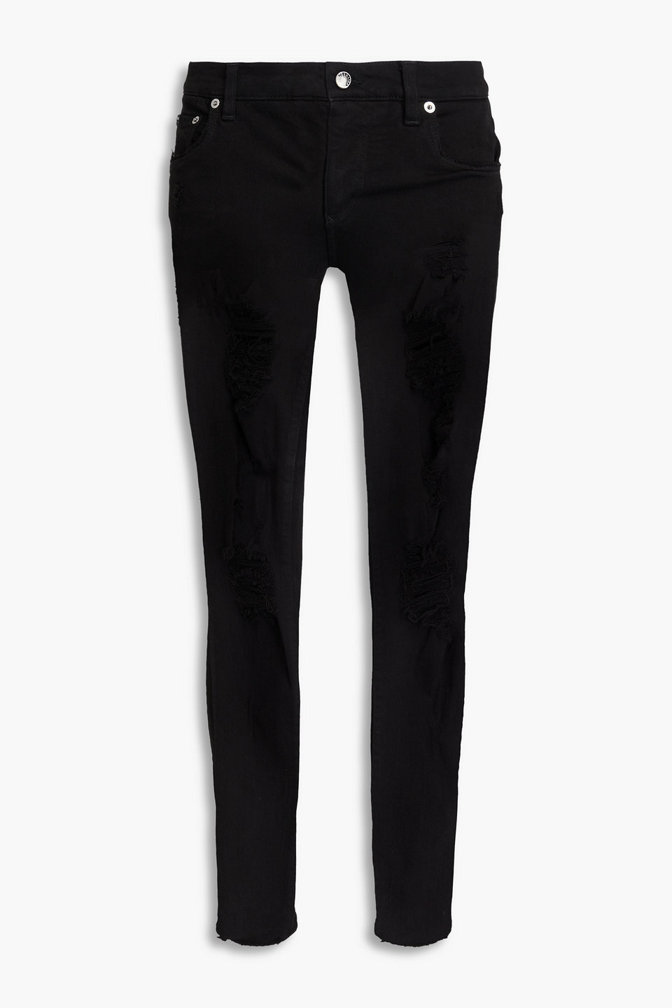 DOLCE & GABBANA SKINNY-LEG DISTRESSED DENIM JEANS