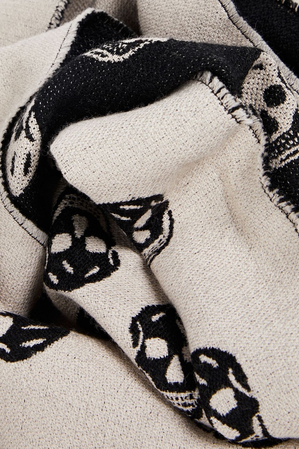 MCQUEEN Wool-jacquard scarf