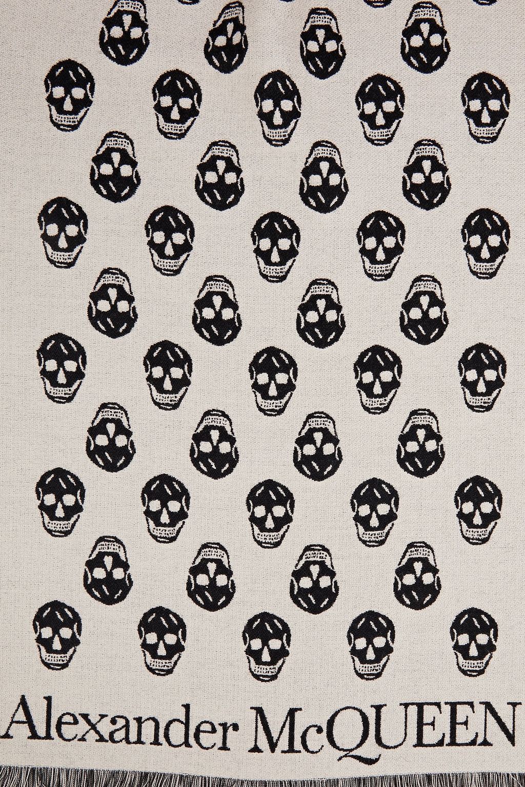 MCQUEEN Wool-jacquard scarf