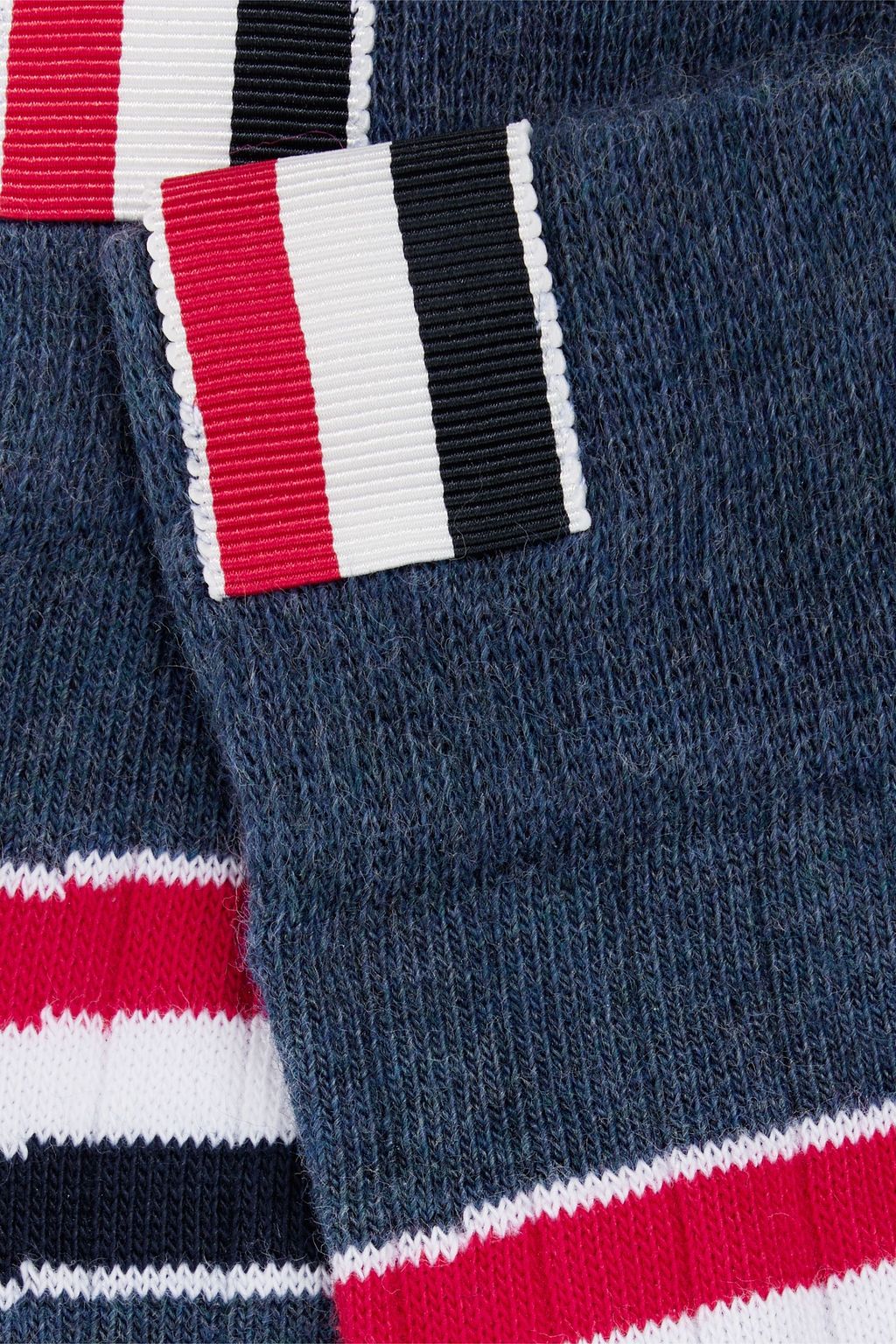 THOM BROWNE Striped ribbed cotton-blend socks