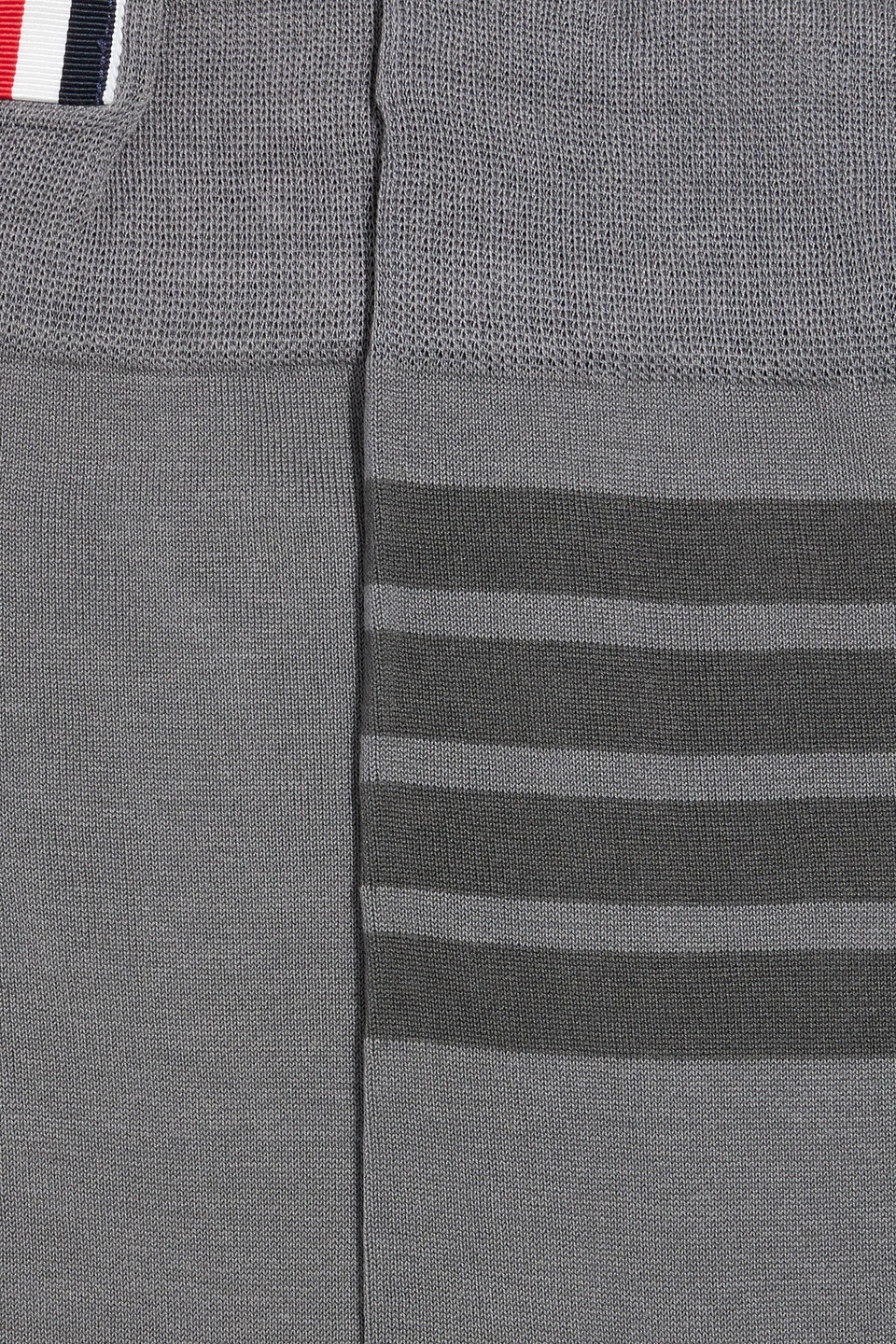Shop Thom Browne Striped Cotton-blend Socks In Gray
