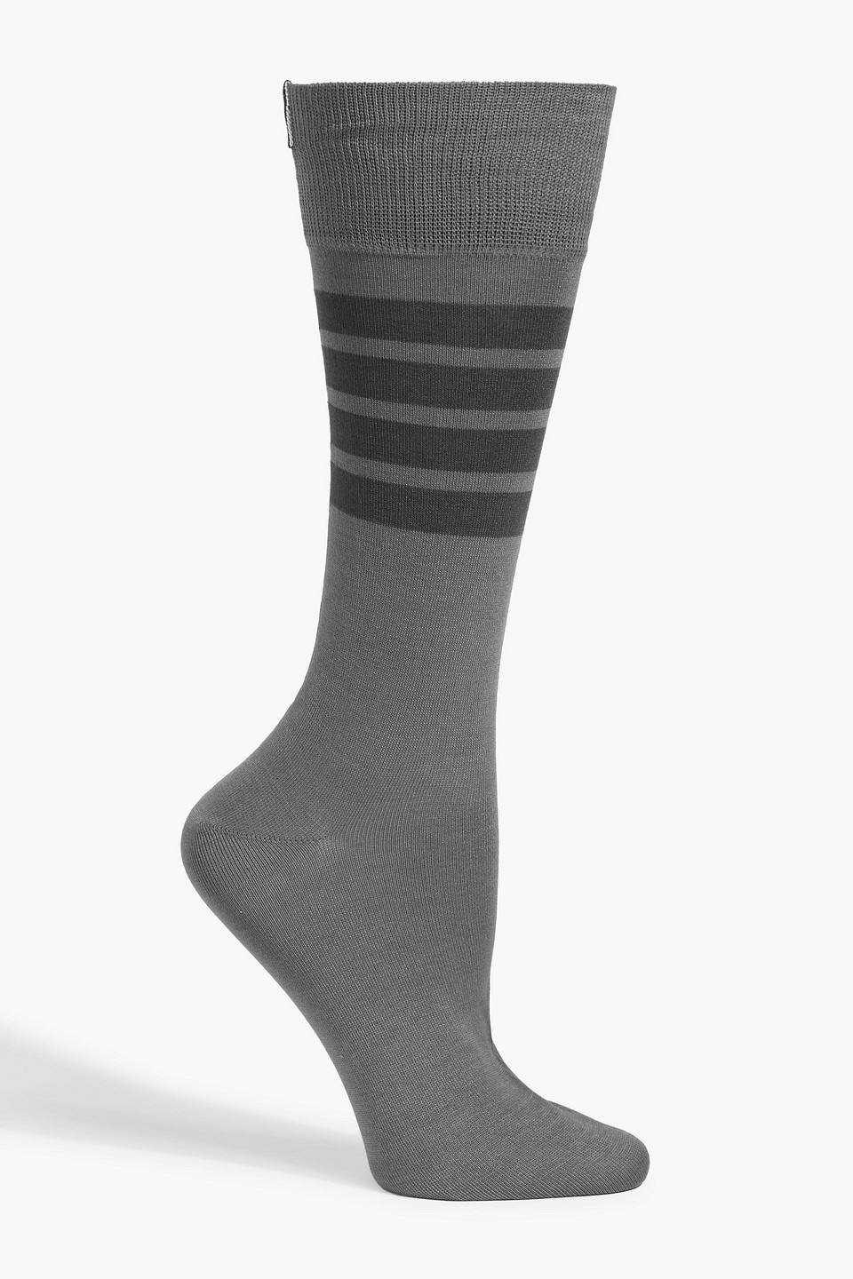 Striped cotton-blend socks