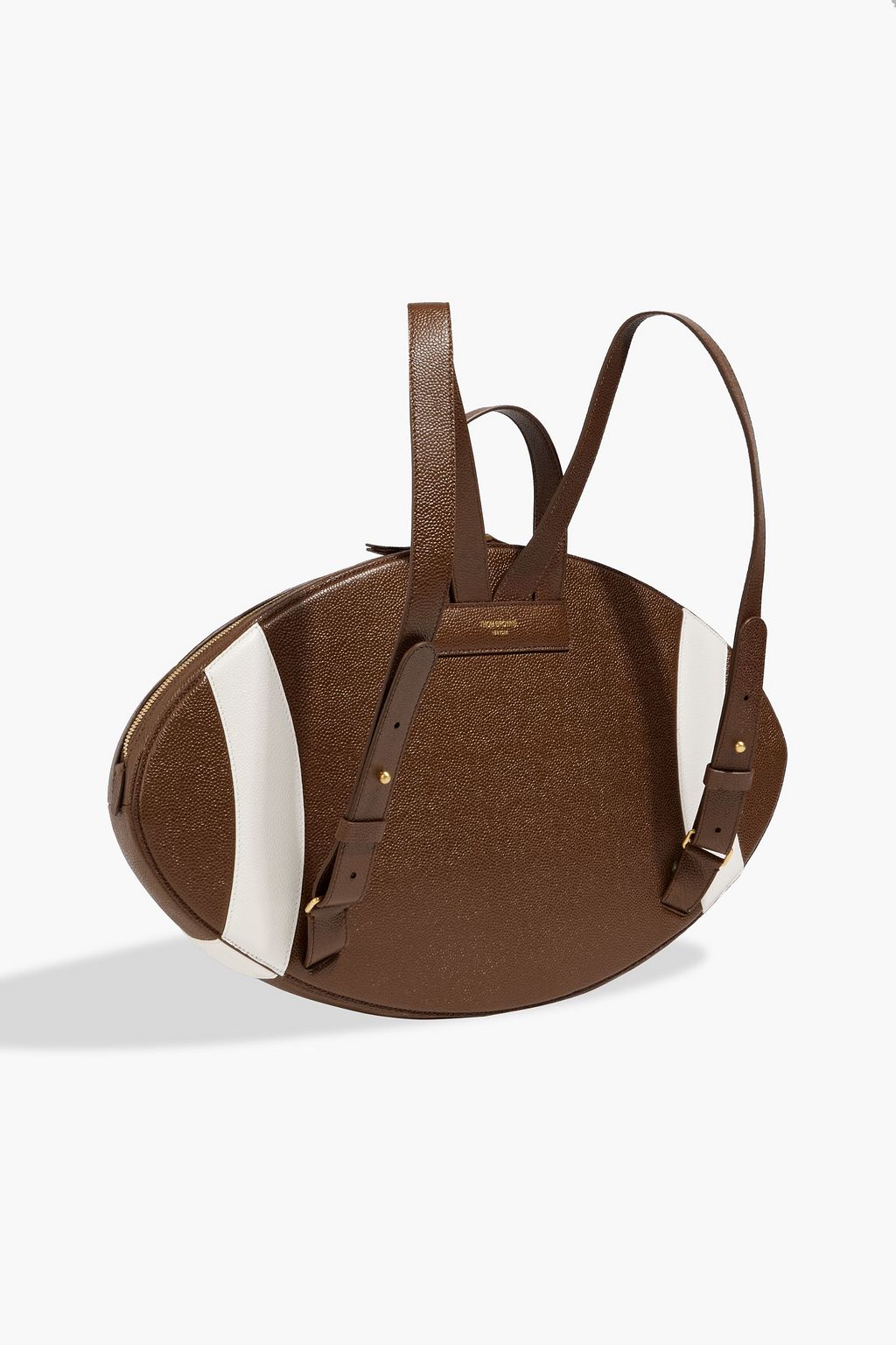 THOM BROWNE Pebbled-leather backpack