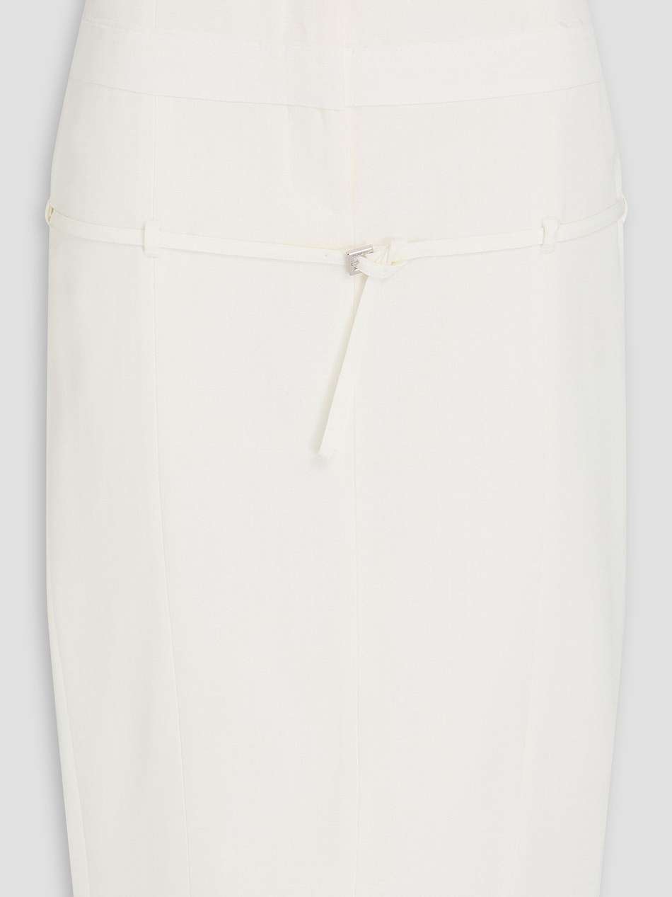 caraco belted canvas pencil skirt