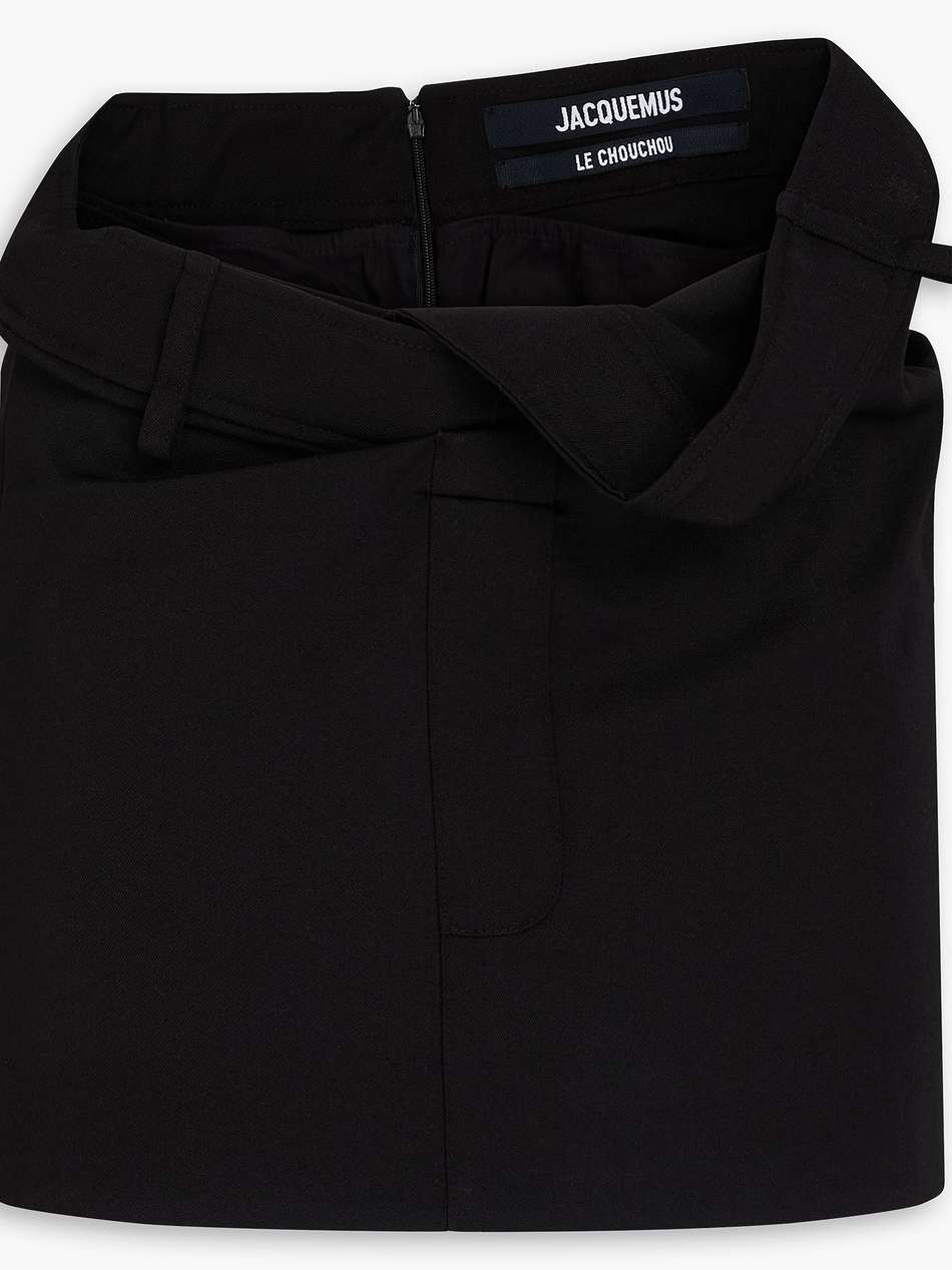 bahia draped grain de poudre wool mini skirt