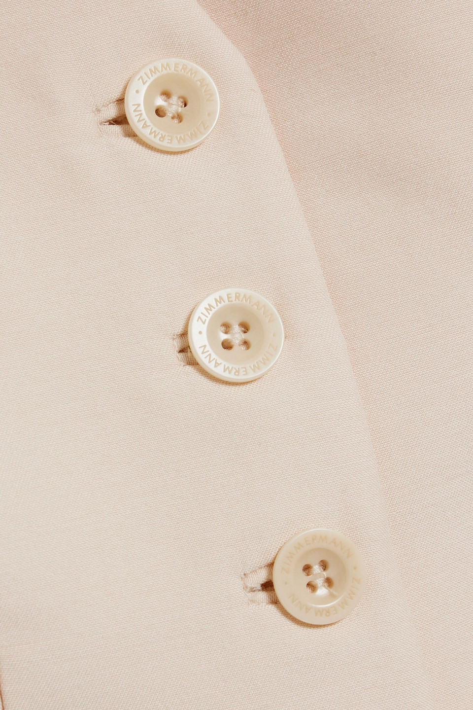 Zimmermann Wool-crepe Vest In Peach