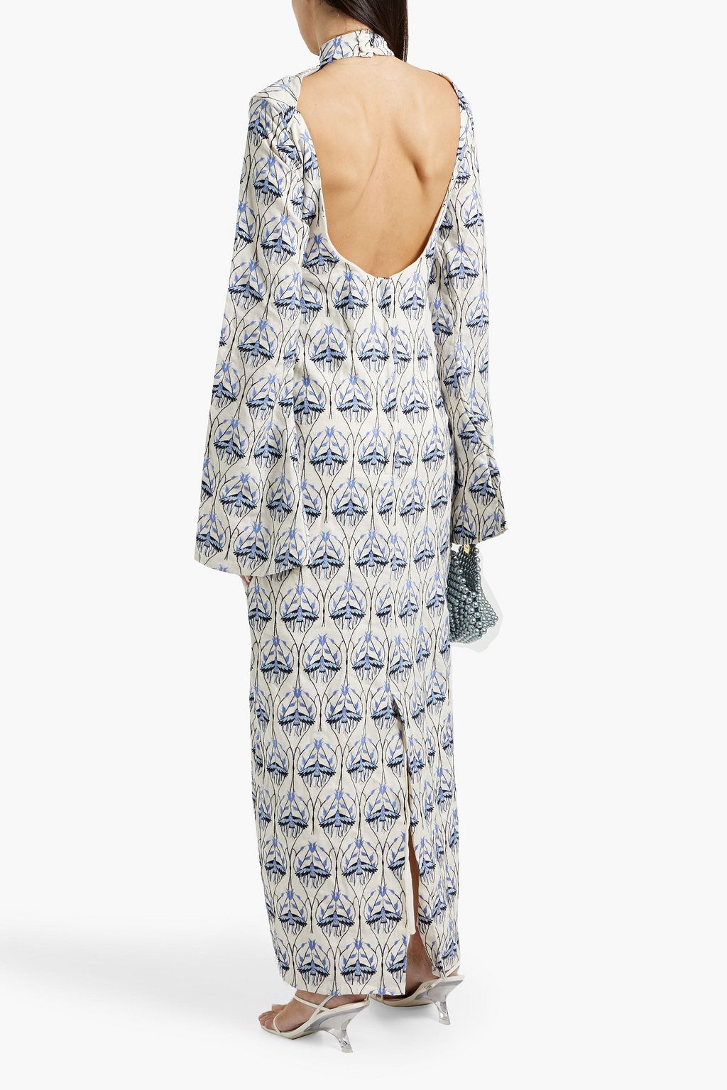 AGUA BY AGUA BENDITA Marie Especial open-back embroidered linen maxi dress