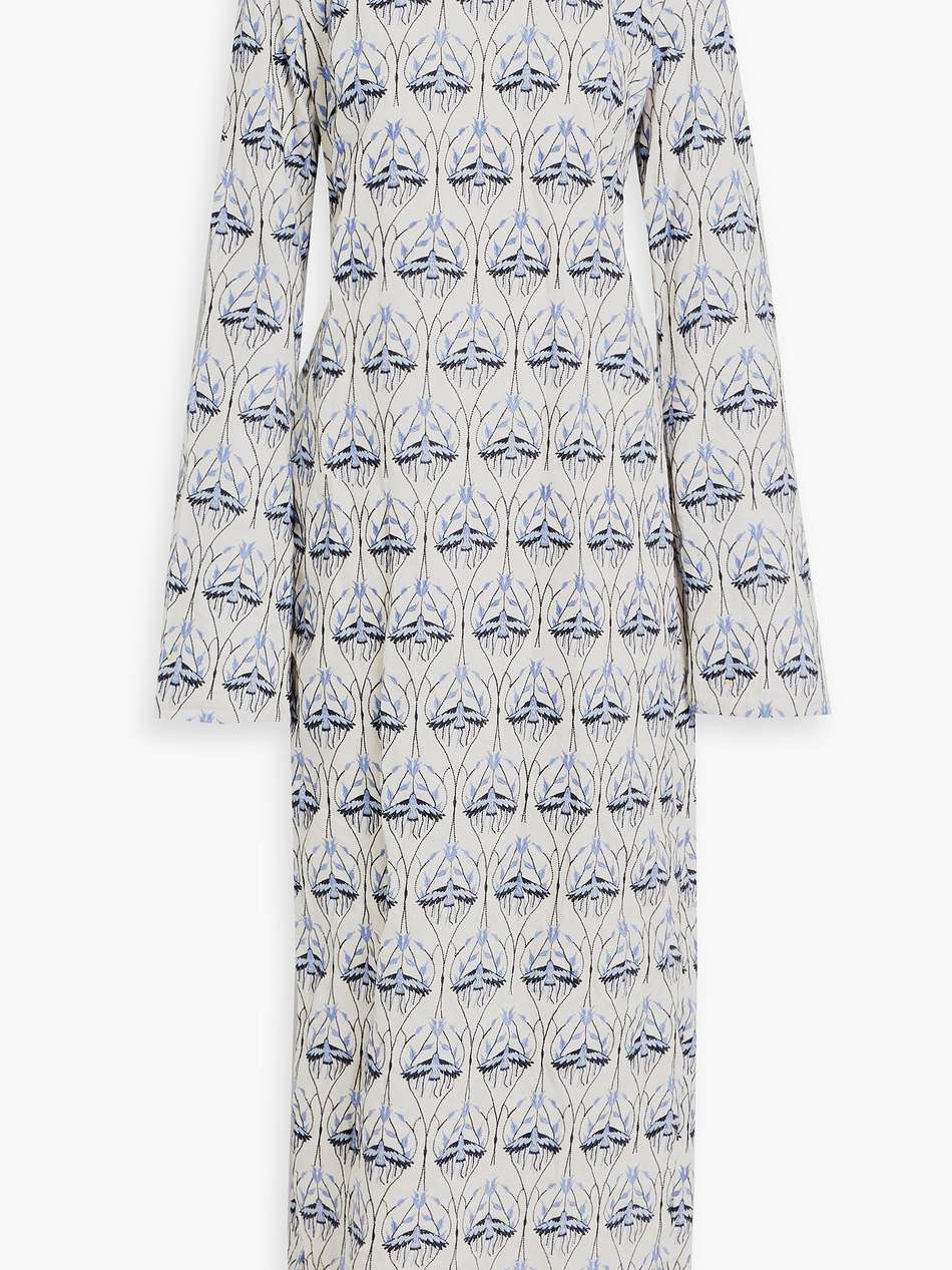marie especial open-back embroidered linen maxi dress