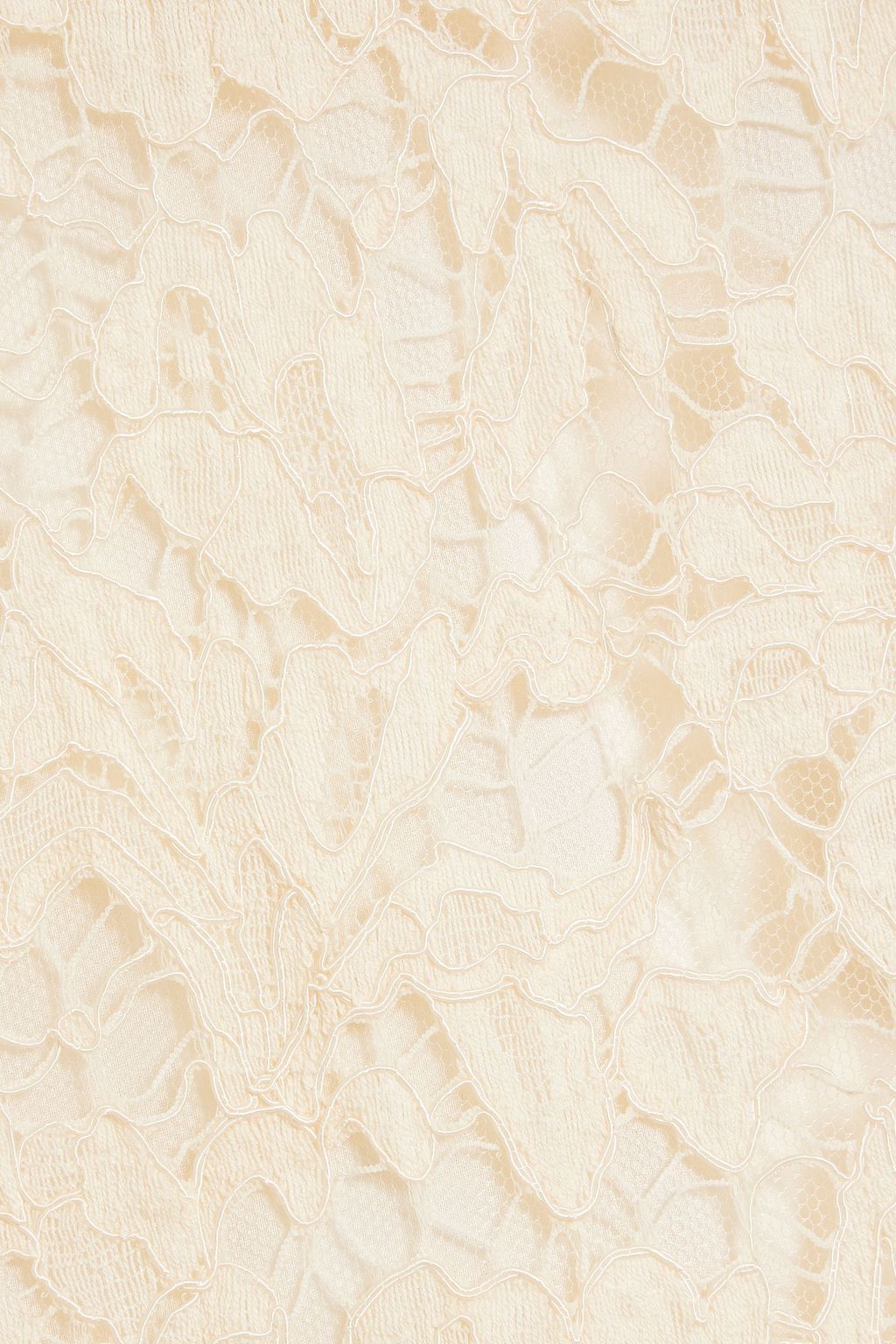 VALENTINO GARAVANI Bead-embellished guipure lace and cotton-blend faille mini dress