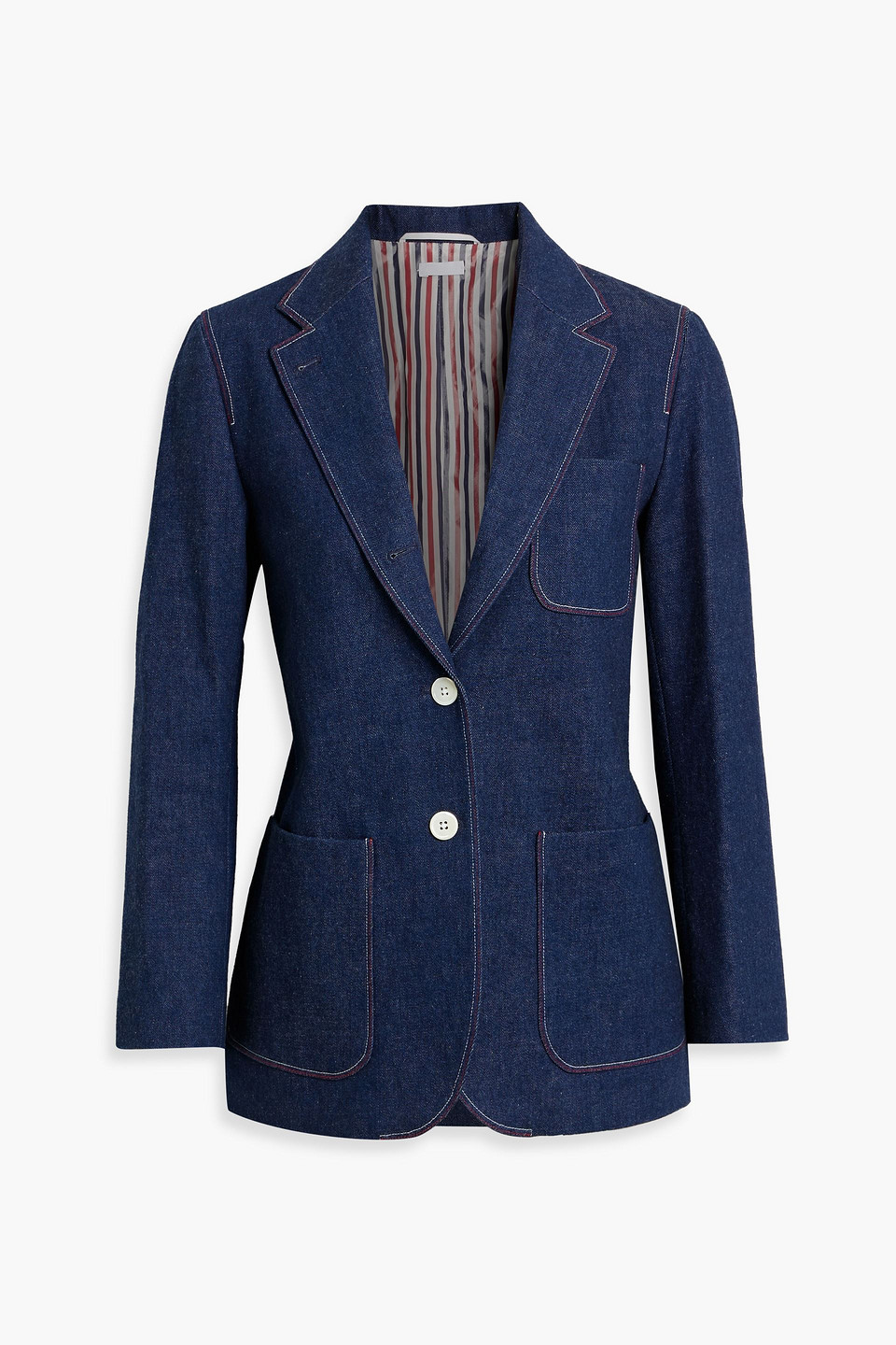 Thom Browne Denim Blazer In Dark Denim