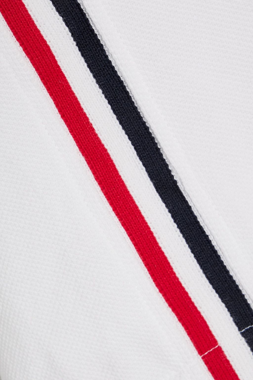 THOM BROWNE Striped cotton-piqué mini shirt dress