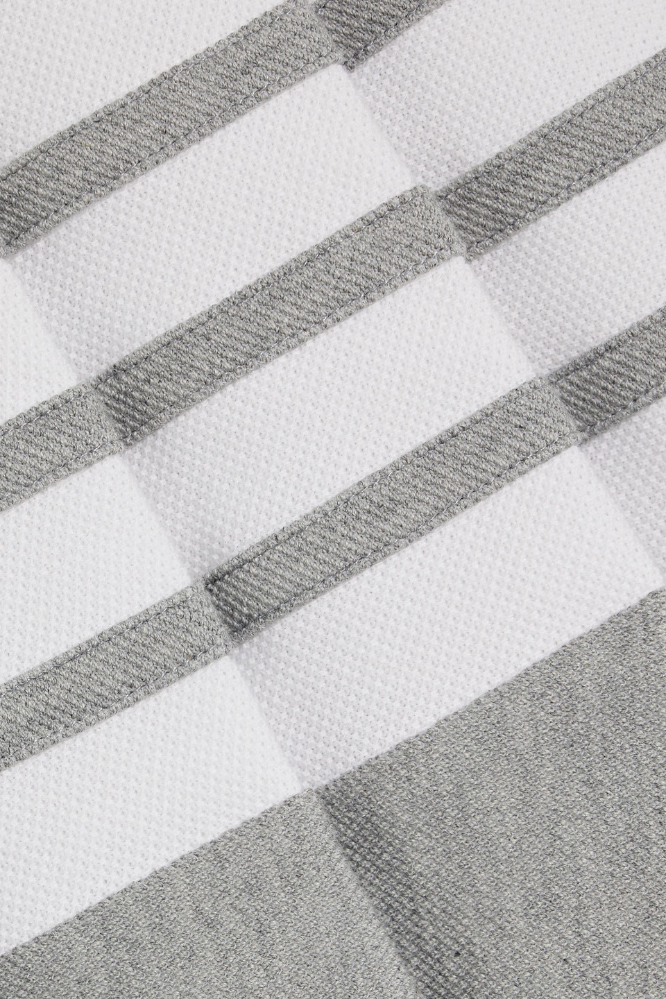 Thom Browne 4 Bar-stripe Step-hem Pleated Skirt In Light Gray