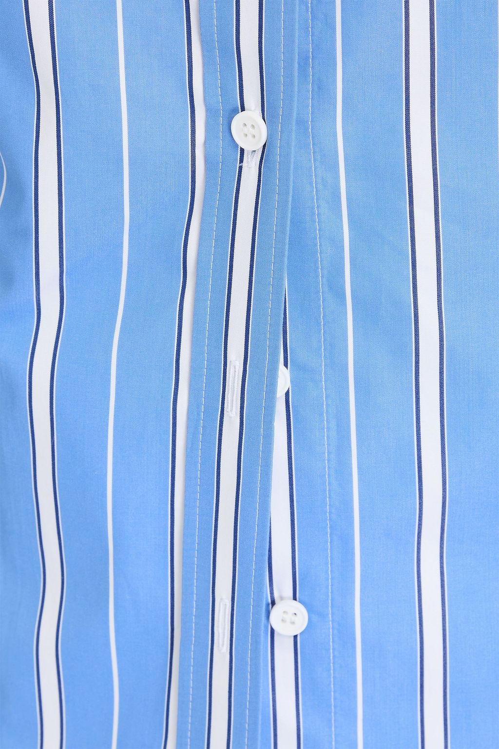 JACQUEMUS Ruban bow-detailed striped cotton-poplin shirt