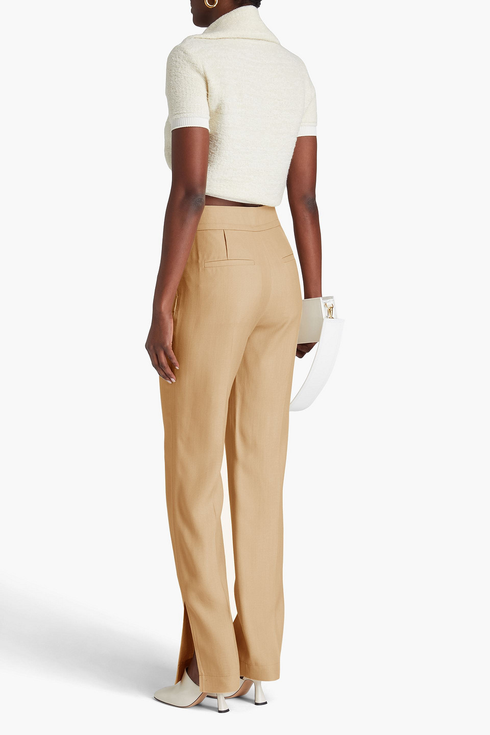 Jacquemus Tibau Canvas Tapered Pants In Beige