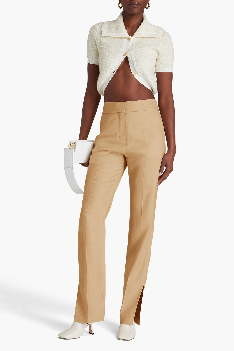 Jacquemus Tibau Canvas Tapered Pants In Beige