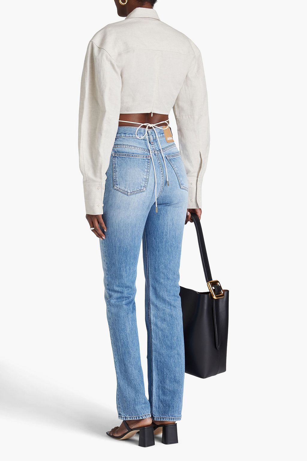 JACQUEMUS High-rise bootcut jeans