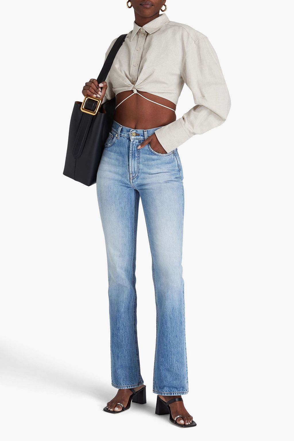 JACQUEMUS High-rise bootcut jeans