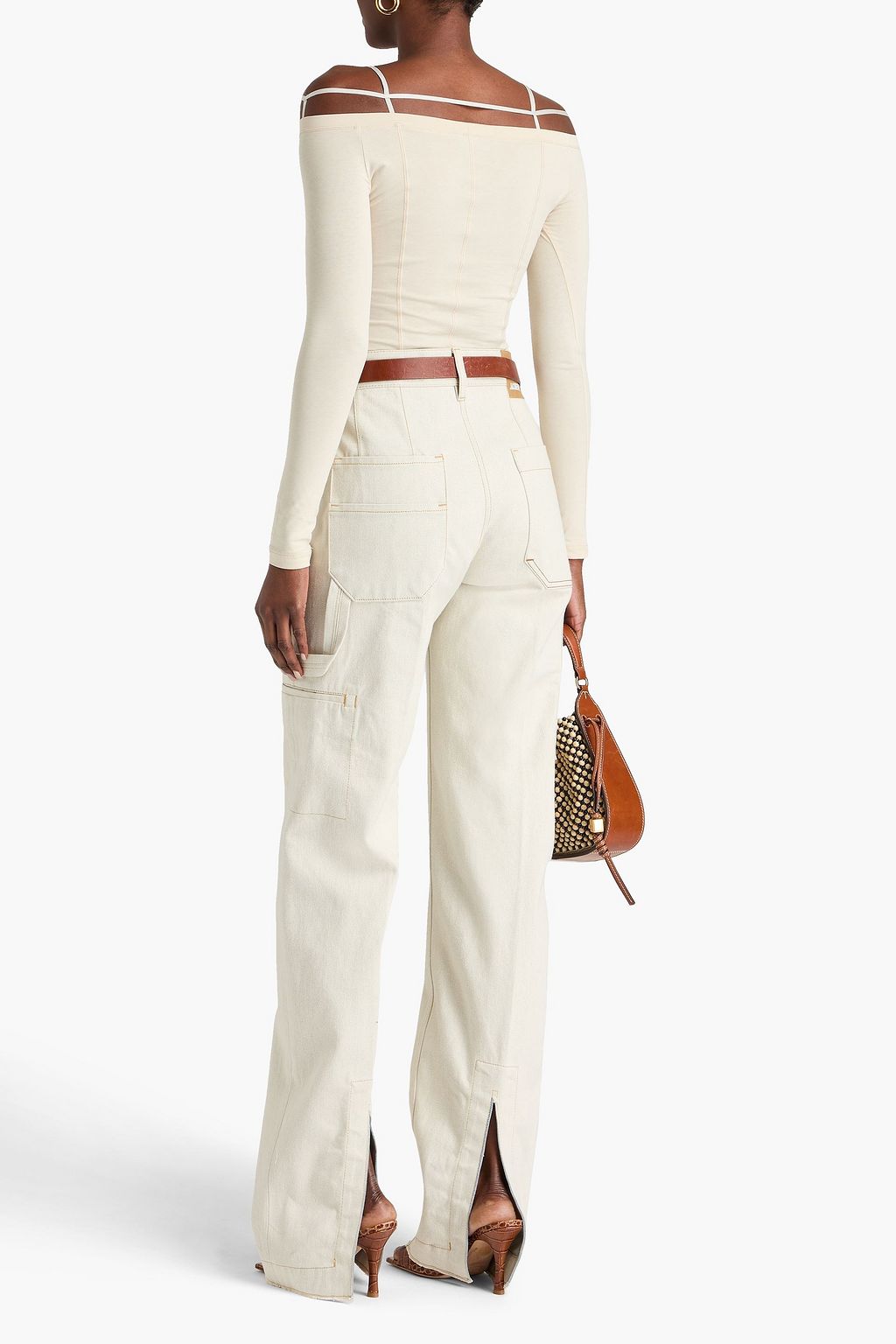 JACQUEMUS Sierra off-the-shoulder stretch cotton-jersey top