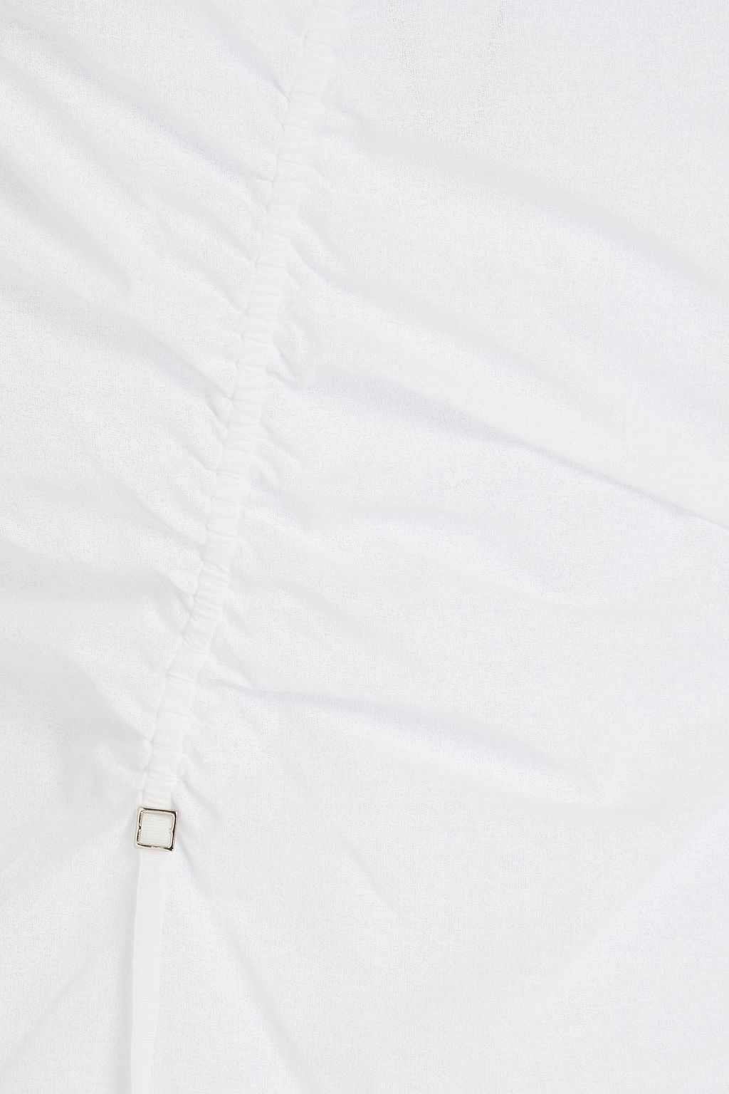 JACQUEMUS فستان طويل مصنوع من قطن شبكي بتصميم مزموم