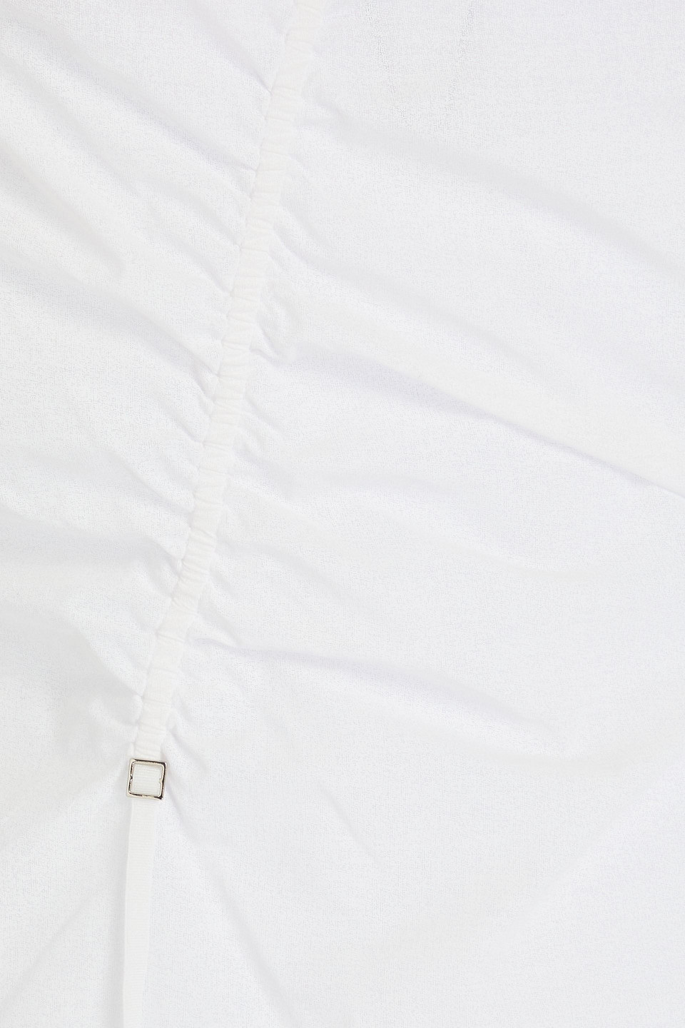 Jacquemus Ruched Cotton-gauze Maxi Dress In White