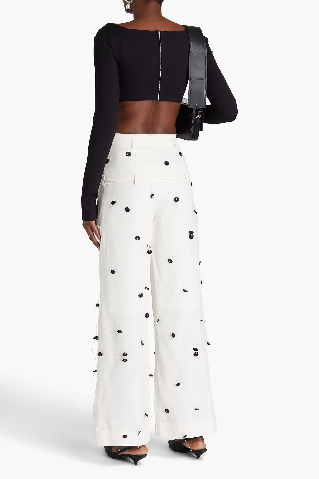 JACQUEMUS Criollo Hose mit weitem Bein aus Canvas mit Polka-Dots
