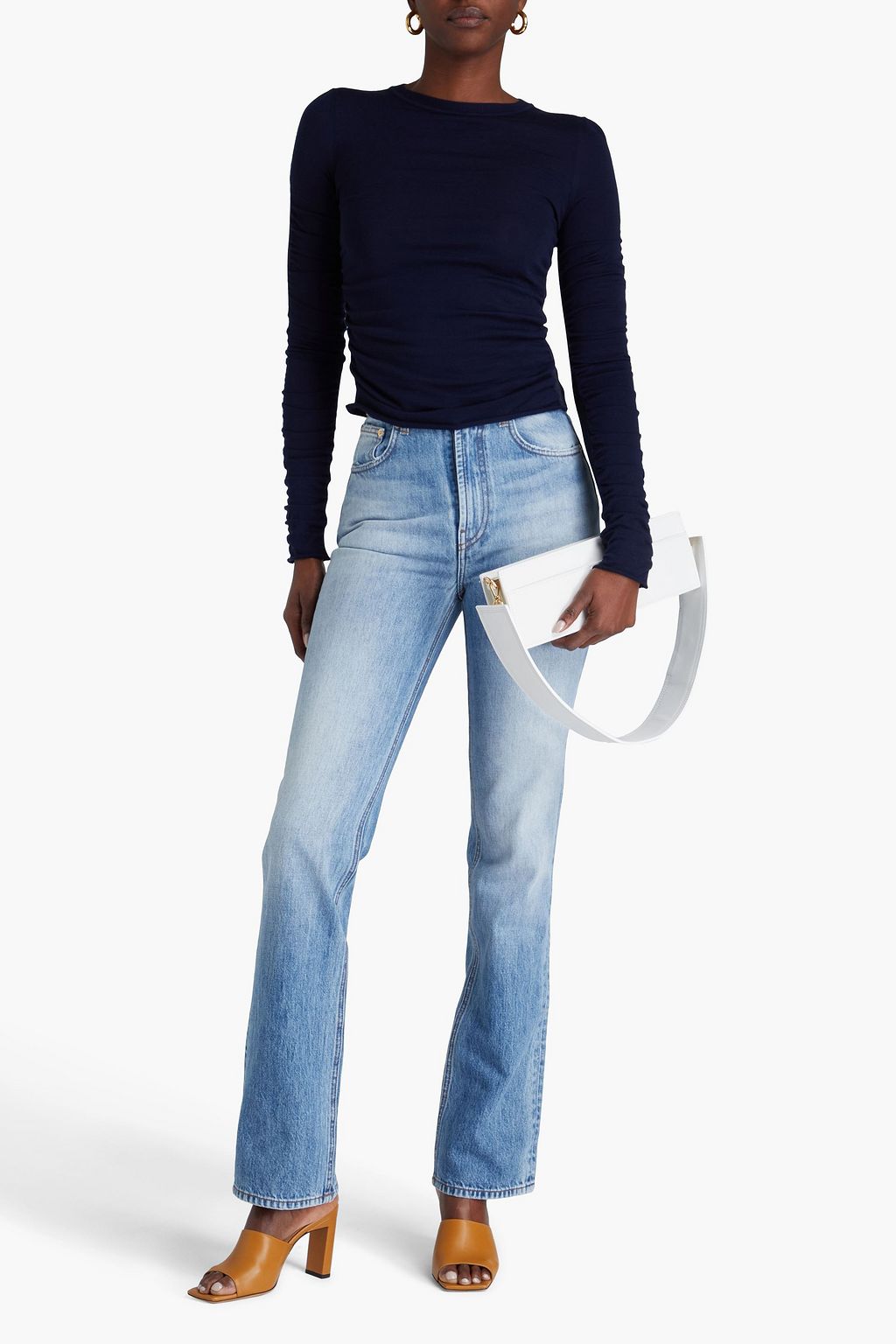 JACQUEMUS كنزة رياضية "سارجاس" من نسيج محبوك بنمط مضلّع بتأثير مزموم