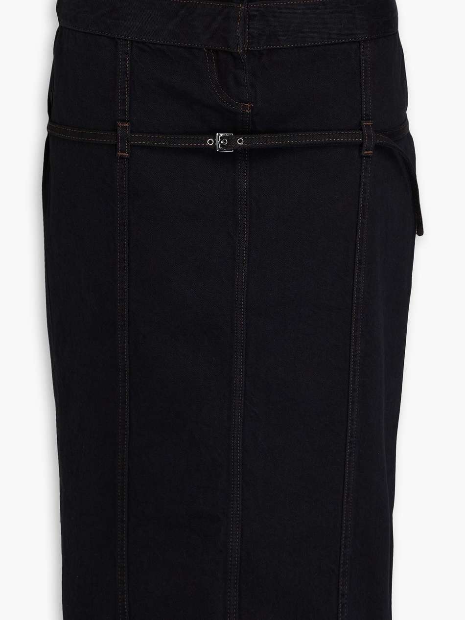 de nîmes criollo belted denim pencil skirt