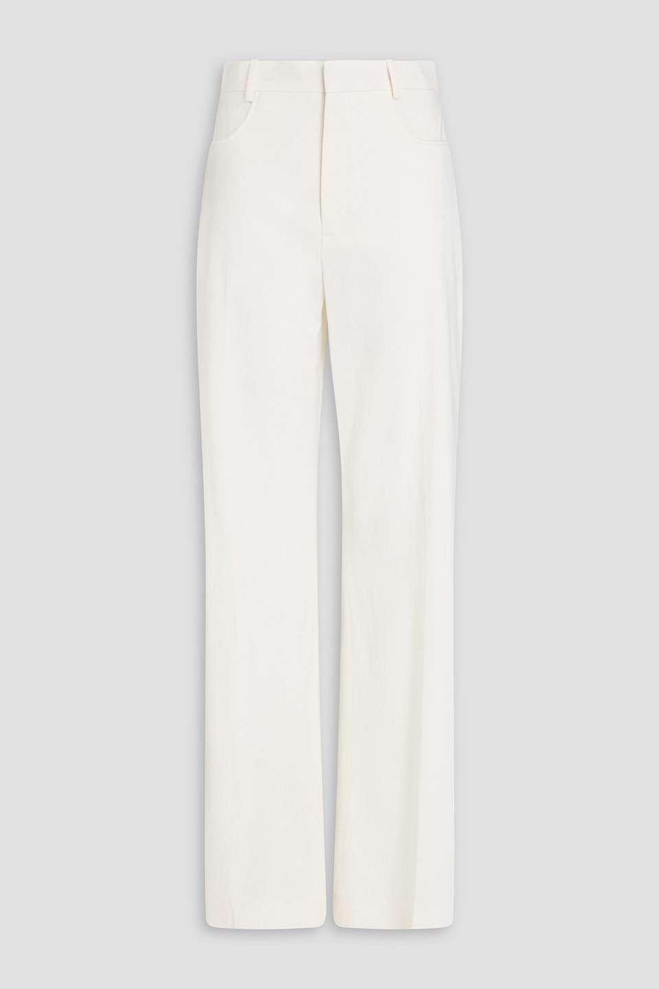 Shop Jacquemus Woven Flared Pants In Ivory
