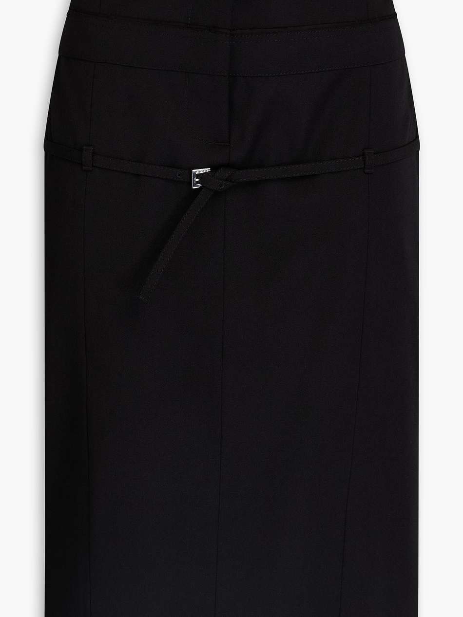 caraco belted canvas pencil skirt