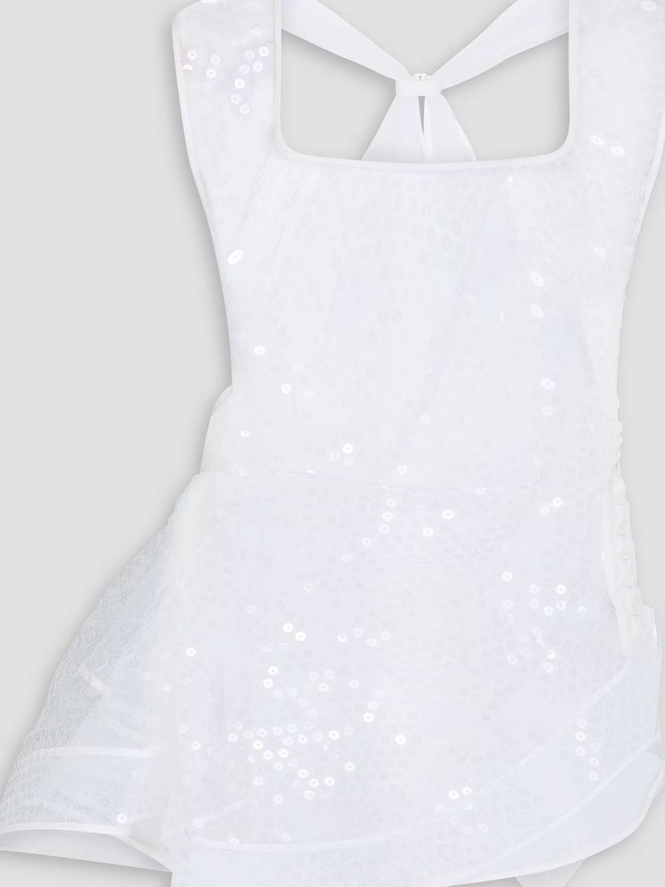 le debardeur perle sequined tulle top