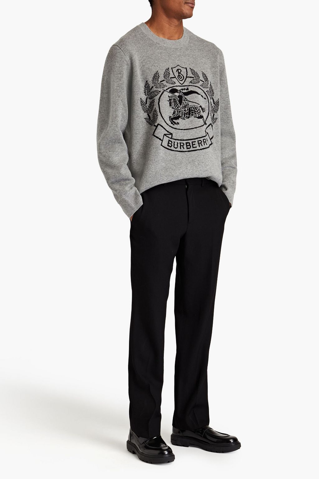 BURBERRY Strickpullover aus Wolle mit Intarsienmuster