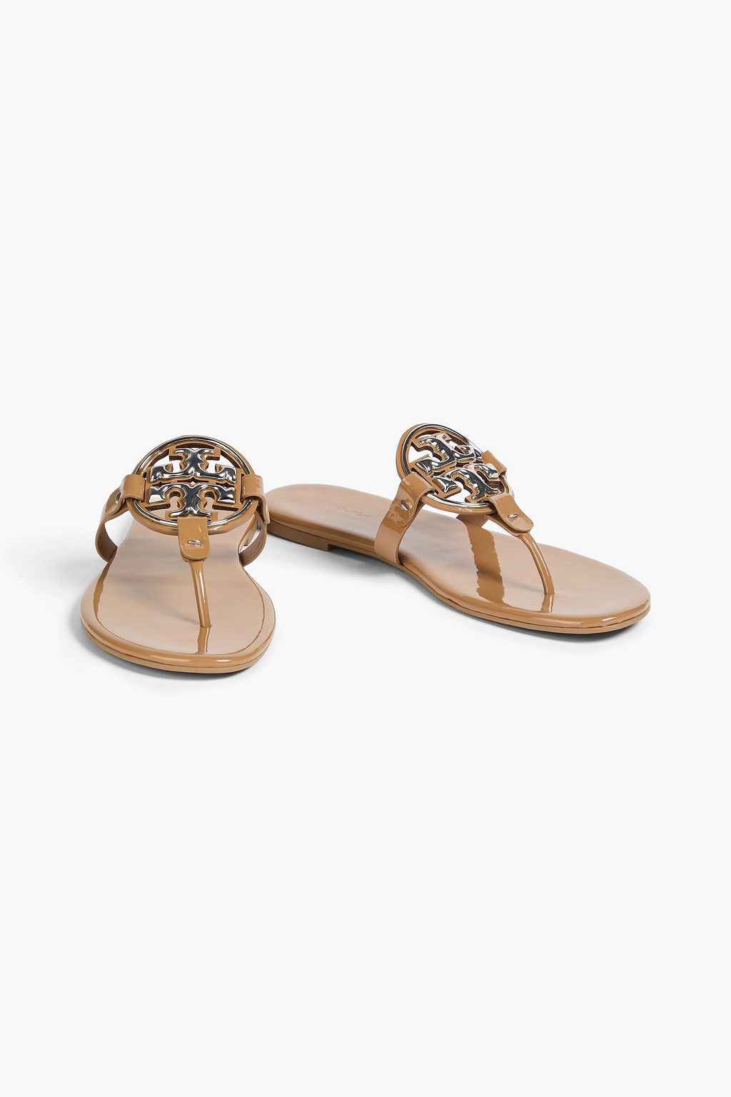 TORY BURCH Embellished patent-leather sandals