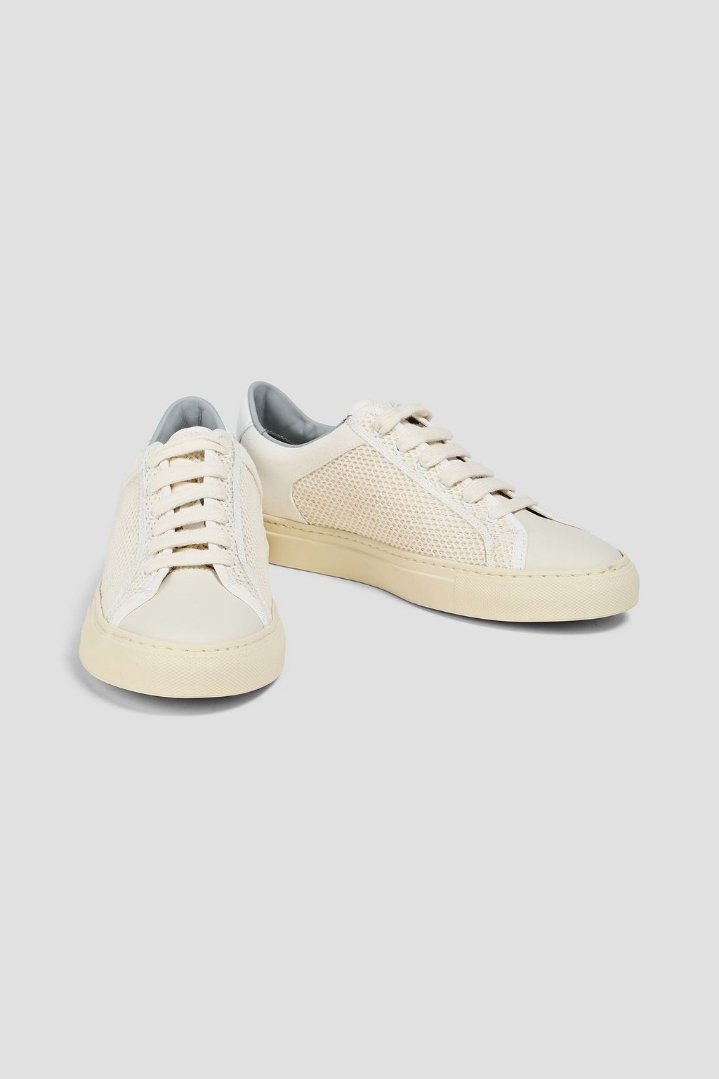 COMMON PROJECTS Retro レザー&ニット スニーカー キャンバストリム