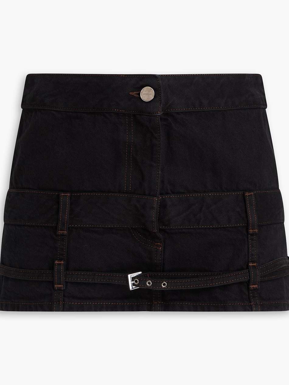 de nîmes criollo belted denim mini skirt